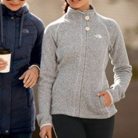 The North Face 'Crescent' Full Zip Up Fleece Jacket Sweatshirt Coat Purple - XL - Picture 11 of 12